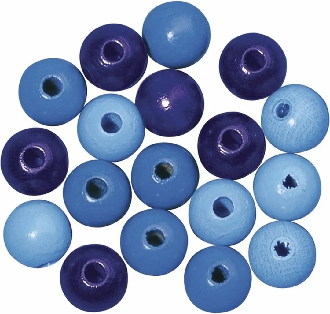 Rayher Hobby Blauwe Houten Kralen 6mm