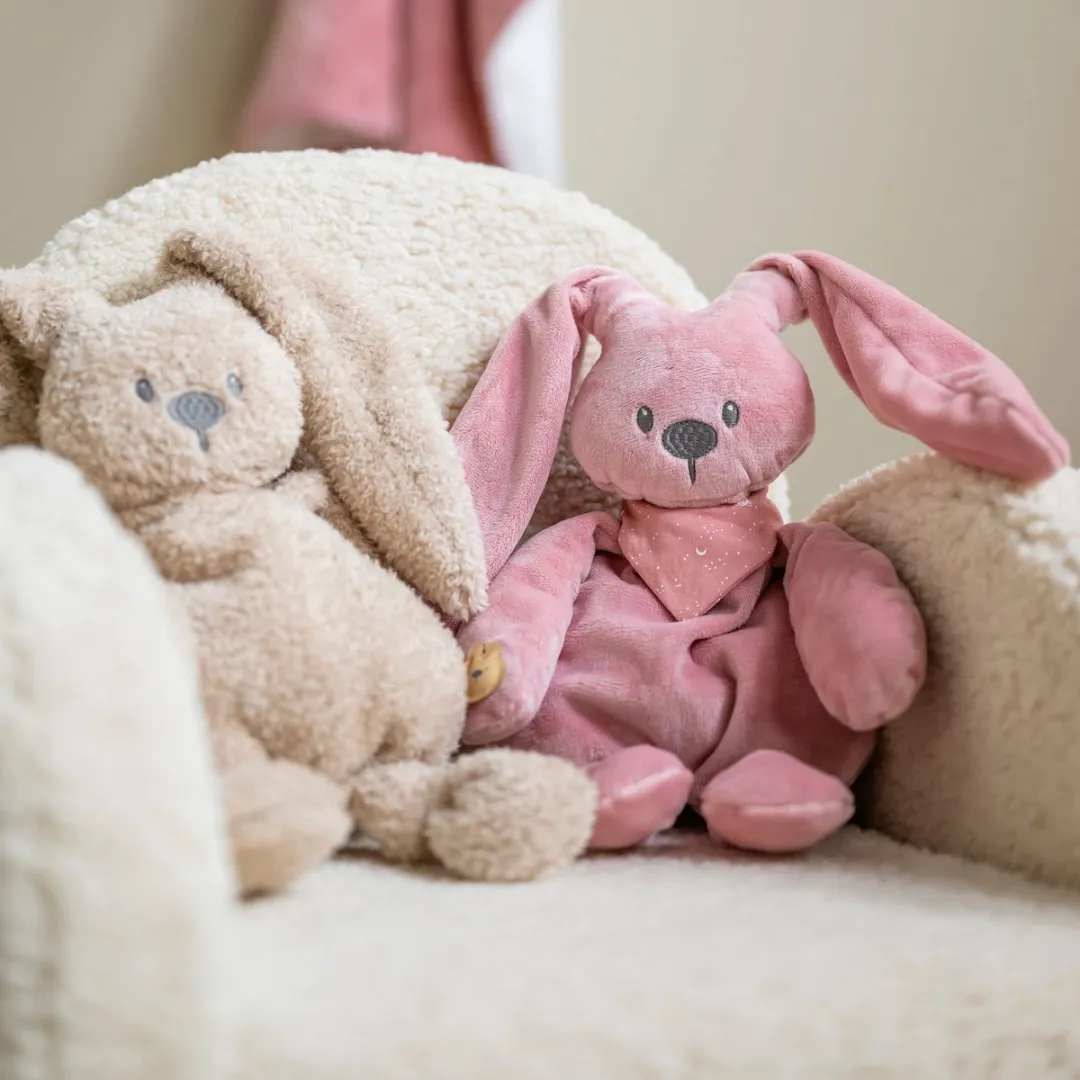 Nattou Lapidou Knuffel Konijn 30cm - Mokka