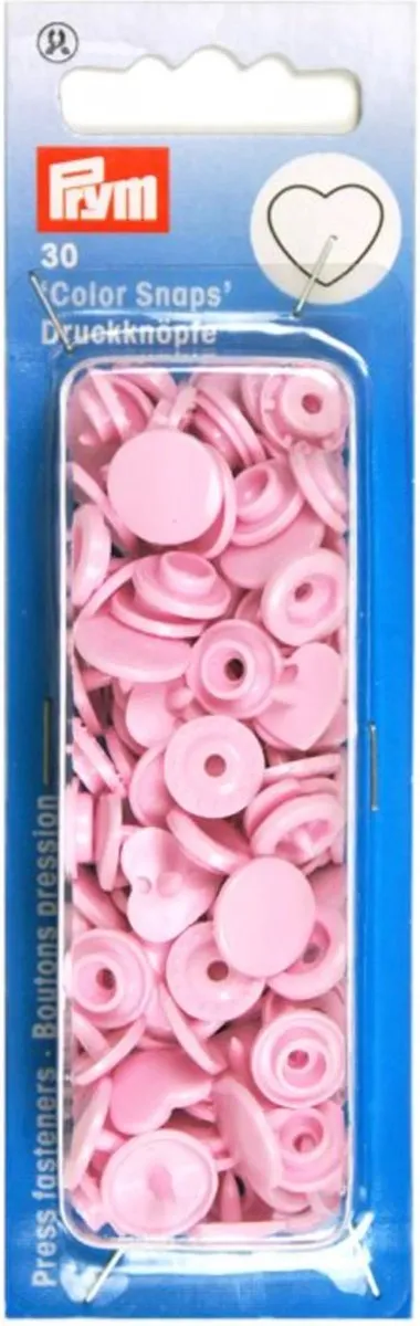Prym Drukknoop ColorSnaps Hart Roze - 30 Stuks