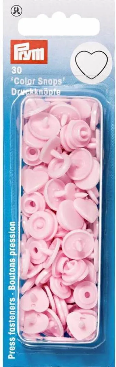 Prym Drukknoop ColorSnaps Hart Roze - 30 Stuks - afbeelding 6 van 6