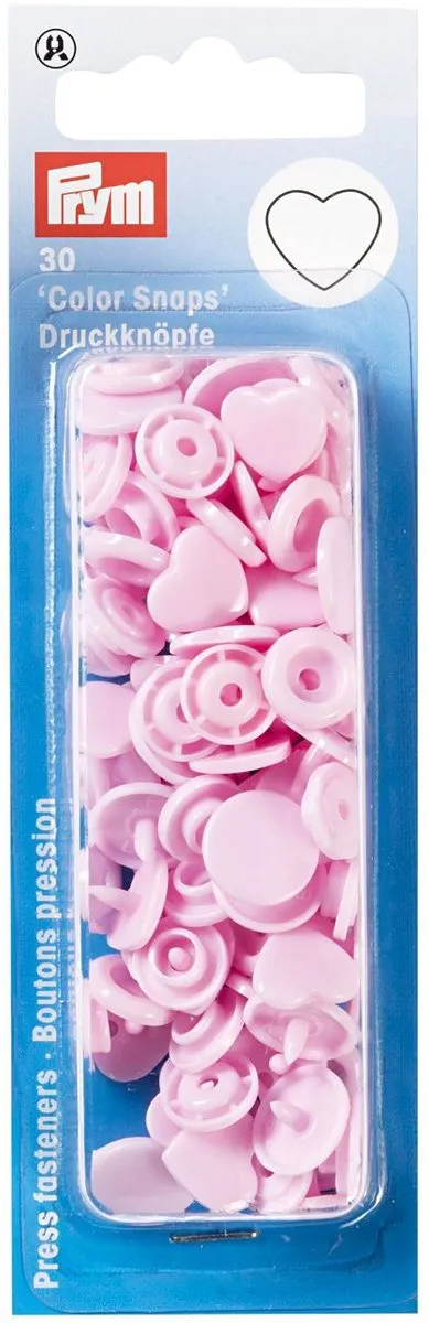 Prym Drukknoop ColorSnaps Hart Roze - 30 Stuks