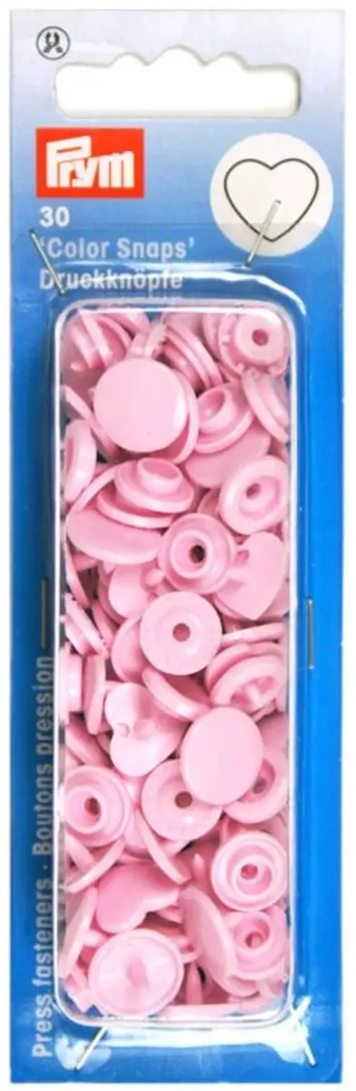 Prym Drukknoop ColorSnaps Hart Roze - 30 Stuks