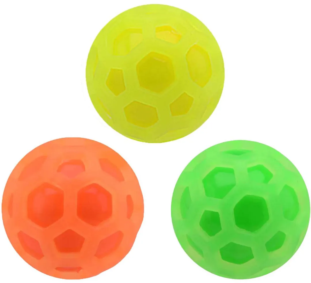 Johntoy Glow in the Dark Squeeze Ballen - 3 Stuks - Multikleur