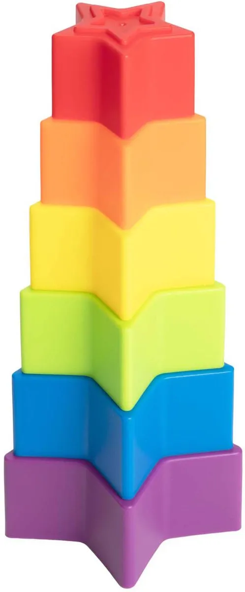 Toi-Toys Little Stars Baby Stapeltoren Ster - 6-delig - Multicolor