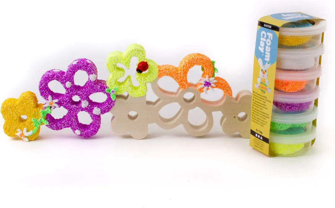 Foam Clay Houten Bloemen Slingerbekleding Set - 13 Stuks