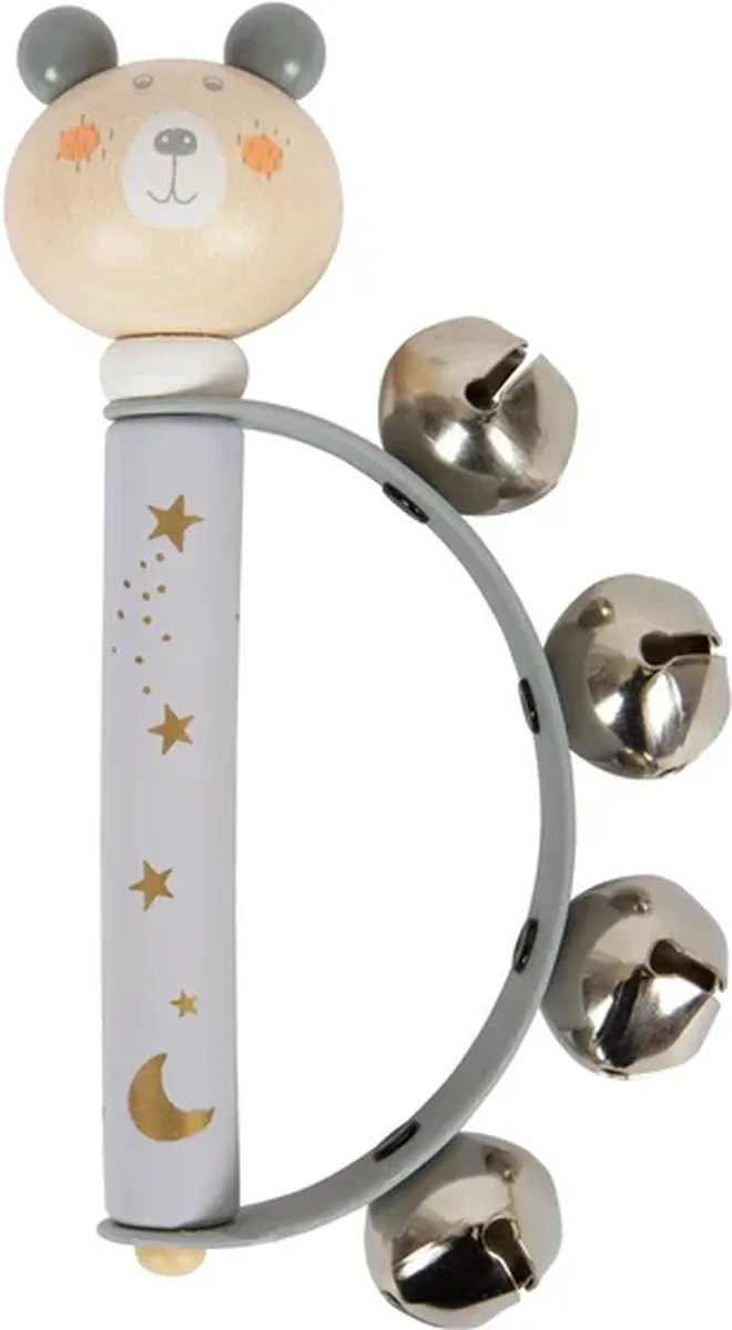 Small Foot Houten Baby Tamboerijn Dier Pastel - 1 Stuk