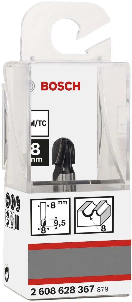 Bosch Halfrondprofielfrezen 8mm R1 4mm - Hardmetaal