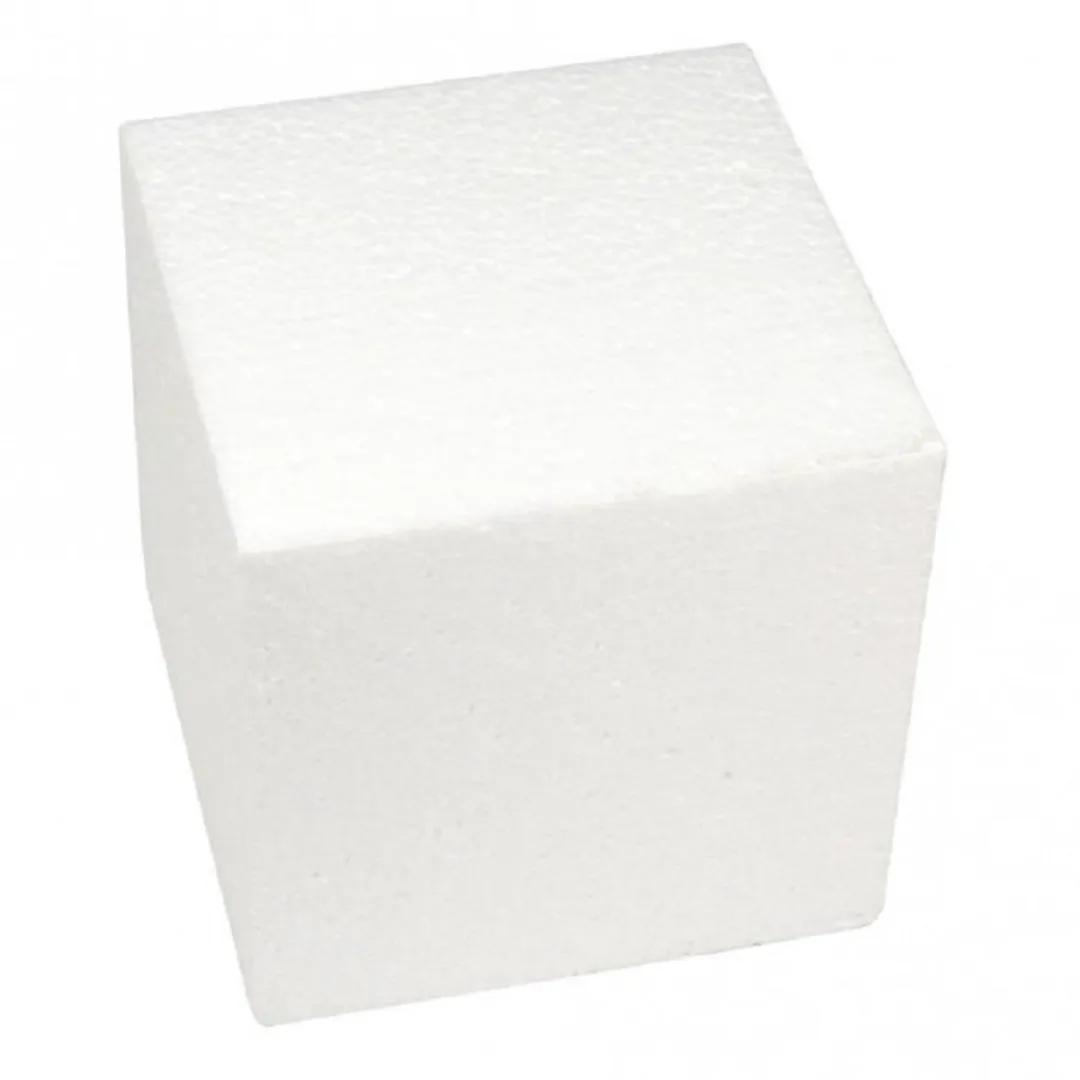 Rayher Piepschuim Kubus 15x15x15cm - 4 Stuks Wit