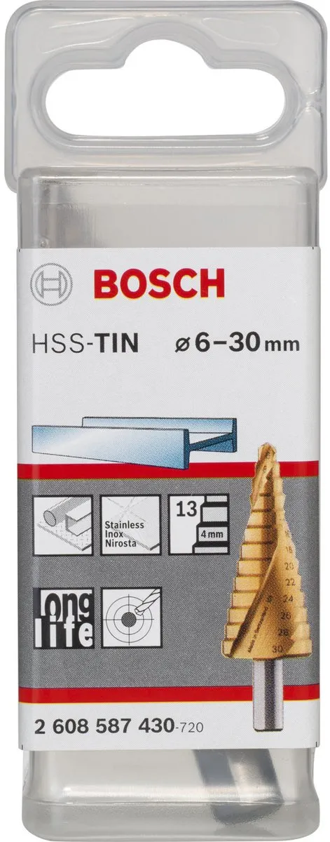 Bosch HSS-TiN Trappenboor 6mm - 30x93,5mm