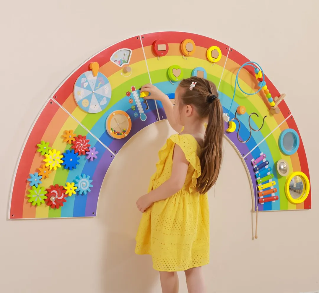 Viga Toys Houten Wandspeelbord Regenboog