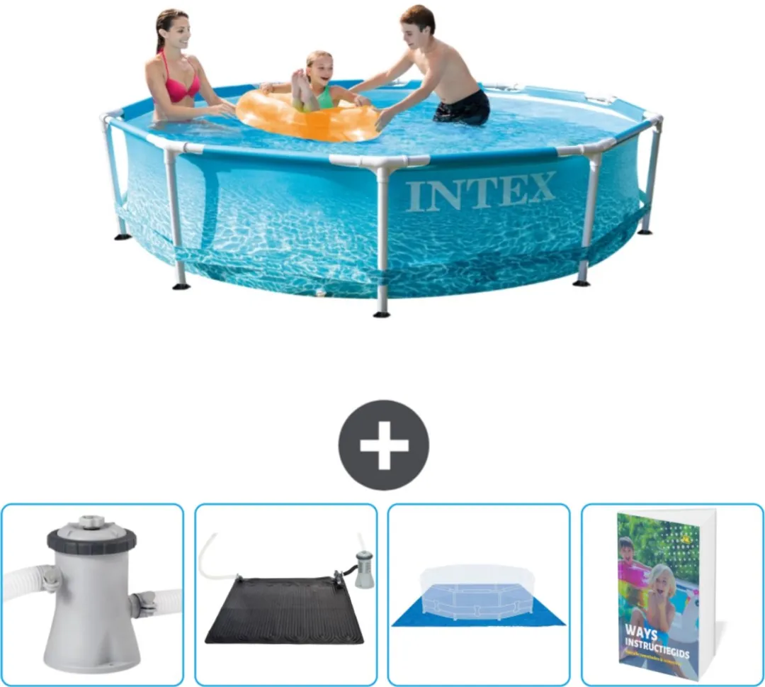 Intex 28206NP-Blauw Rond Frame Zwembad 305cm