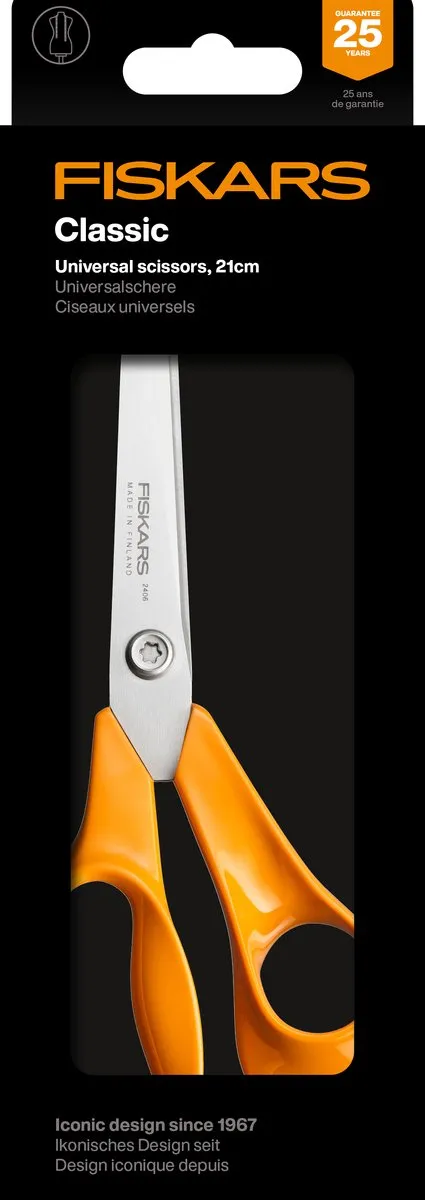 Fiskars Classic Universele Schaar 21cm - Oranje