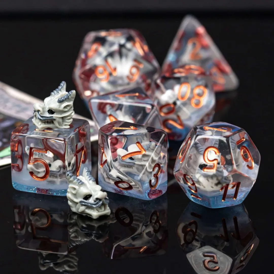 Lapi Toys D&D Dobbelstenen Set 7 Stuks - Transparant