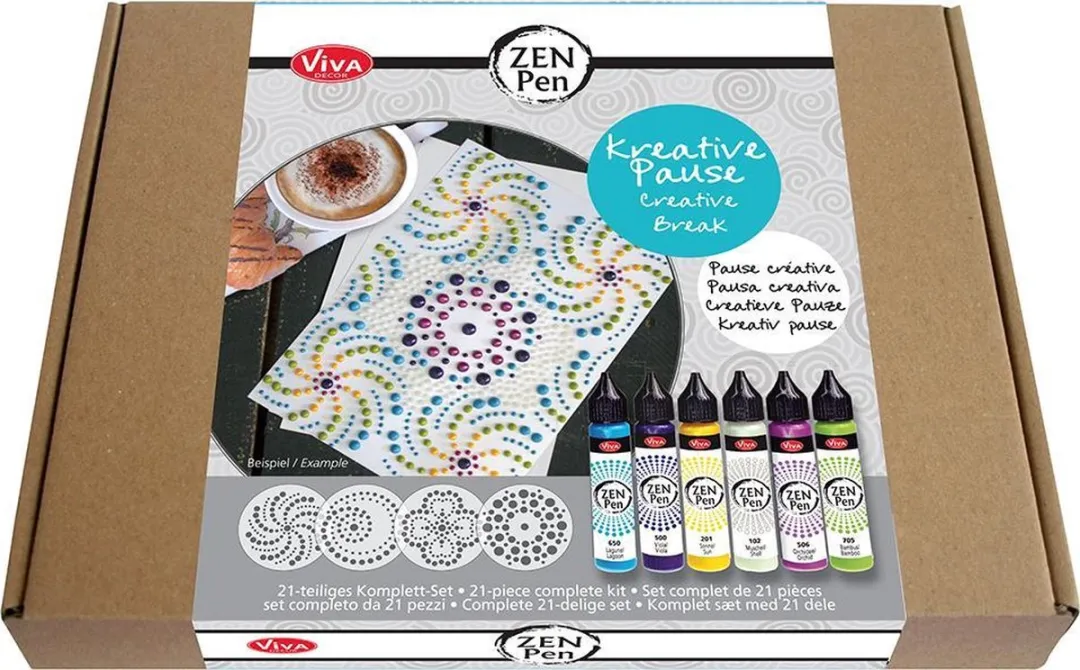 Viva Decor Zen-pen Set 21-delig - 6 Kleuren