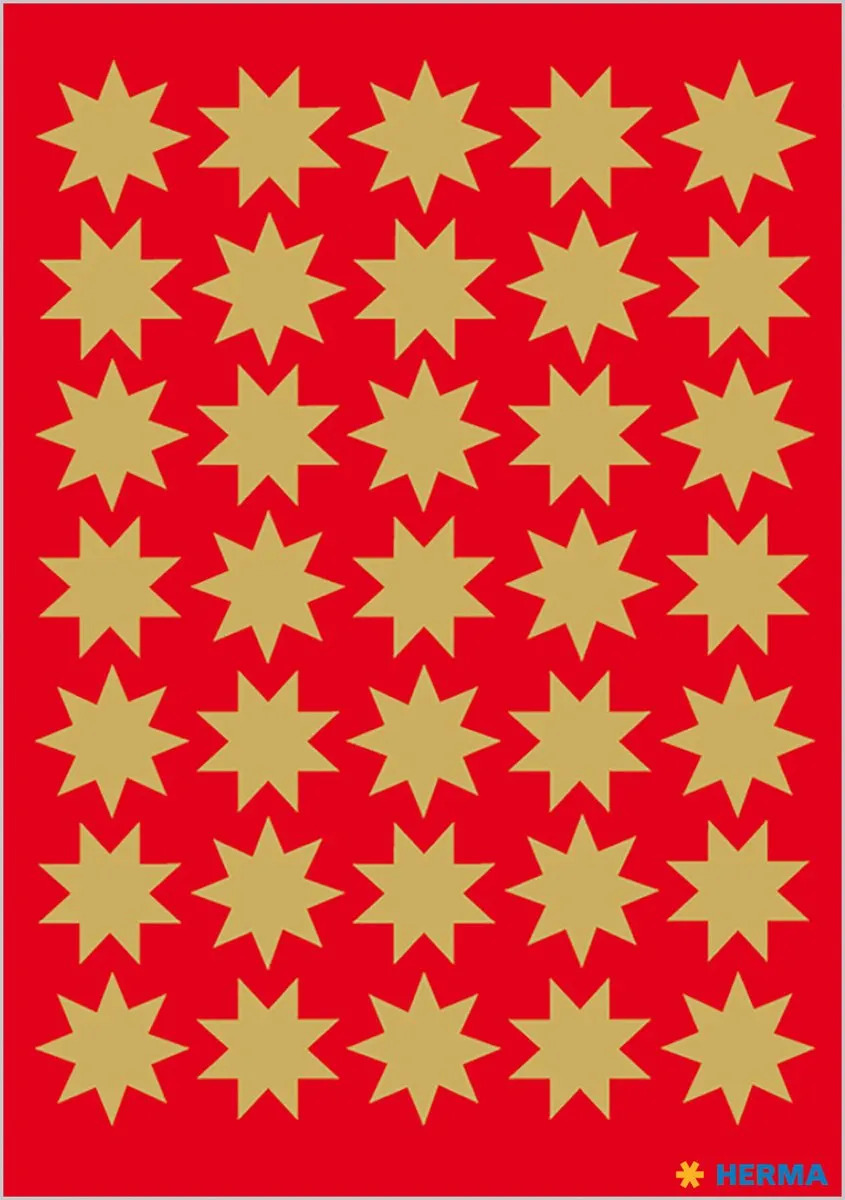 Herma 3935 Kerststickers Goud Ø16mm - 105 Stuks