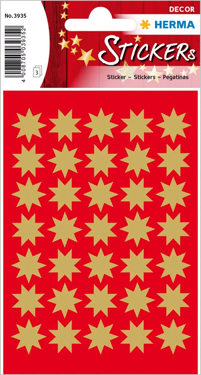 Herma 3935 Kerststickers Goud Ø16mm