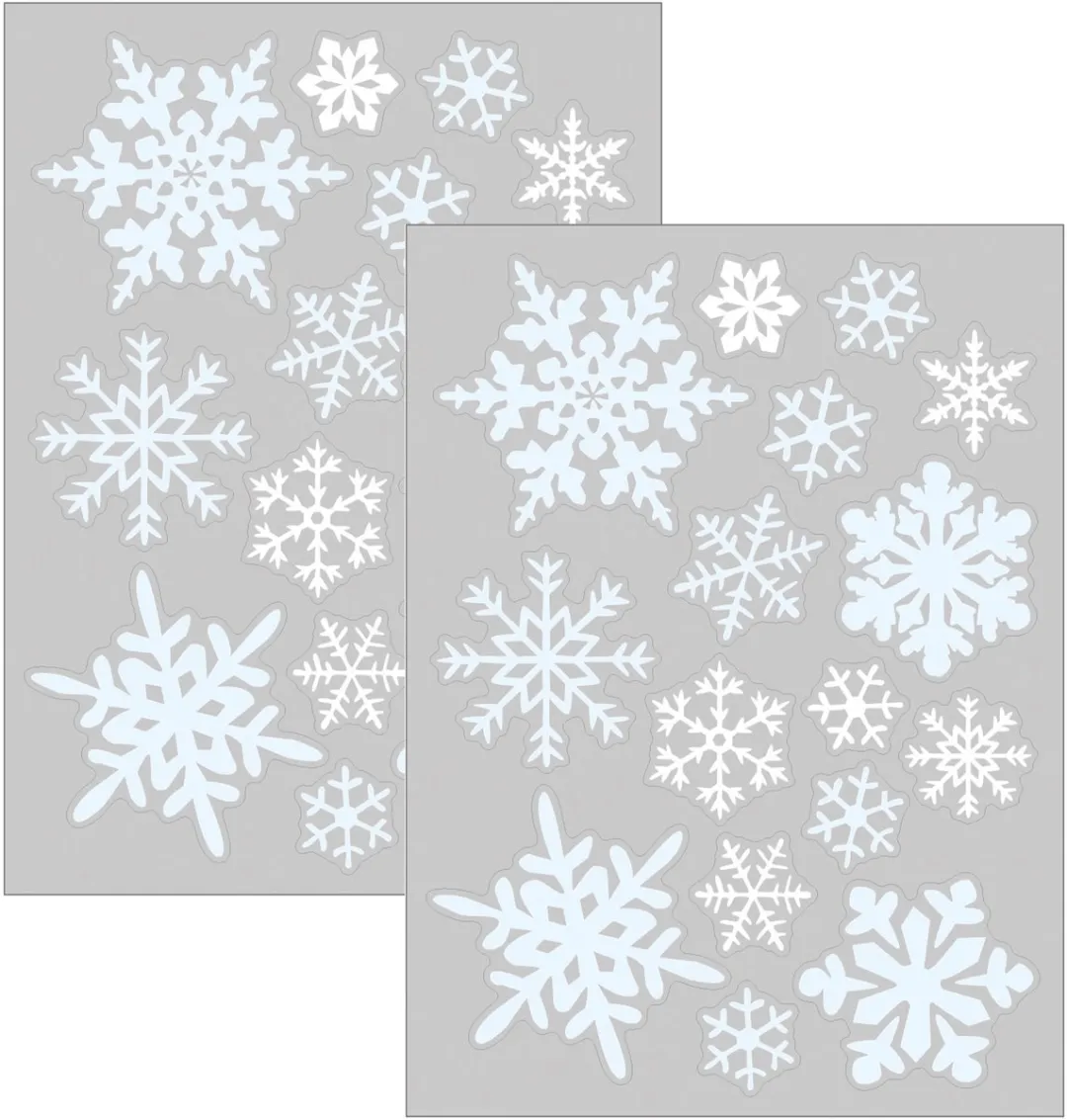 Anna's Collection Kerst Raamstickers Sneeuwvlokken - 2 Vel - 34x28cm - Multi