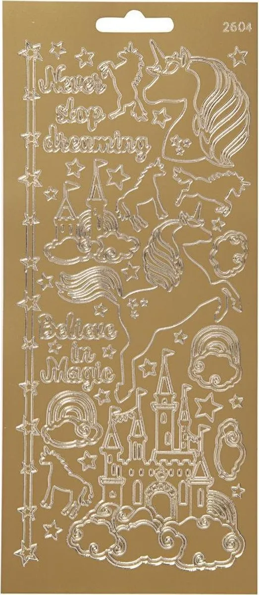 Creativ Company Unicorn Stickers Goud