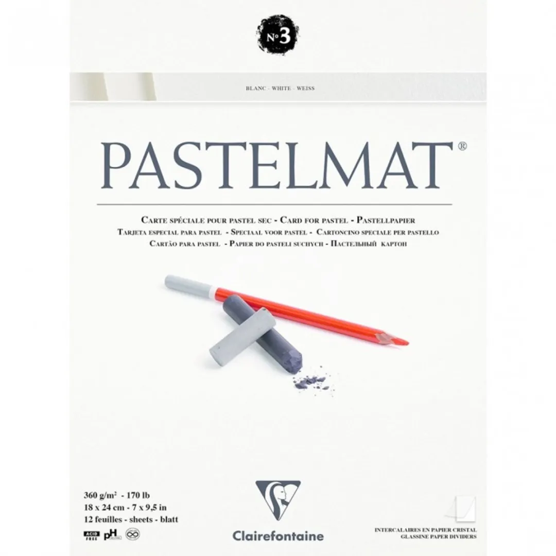 Clairefontaine Pastelmat Pad No.3 18x24cm - Wit