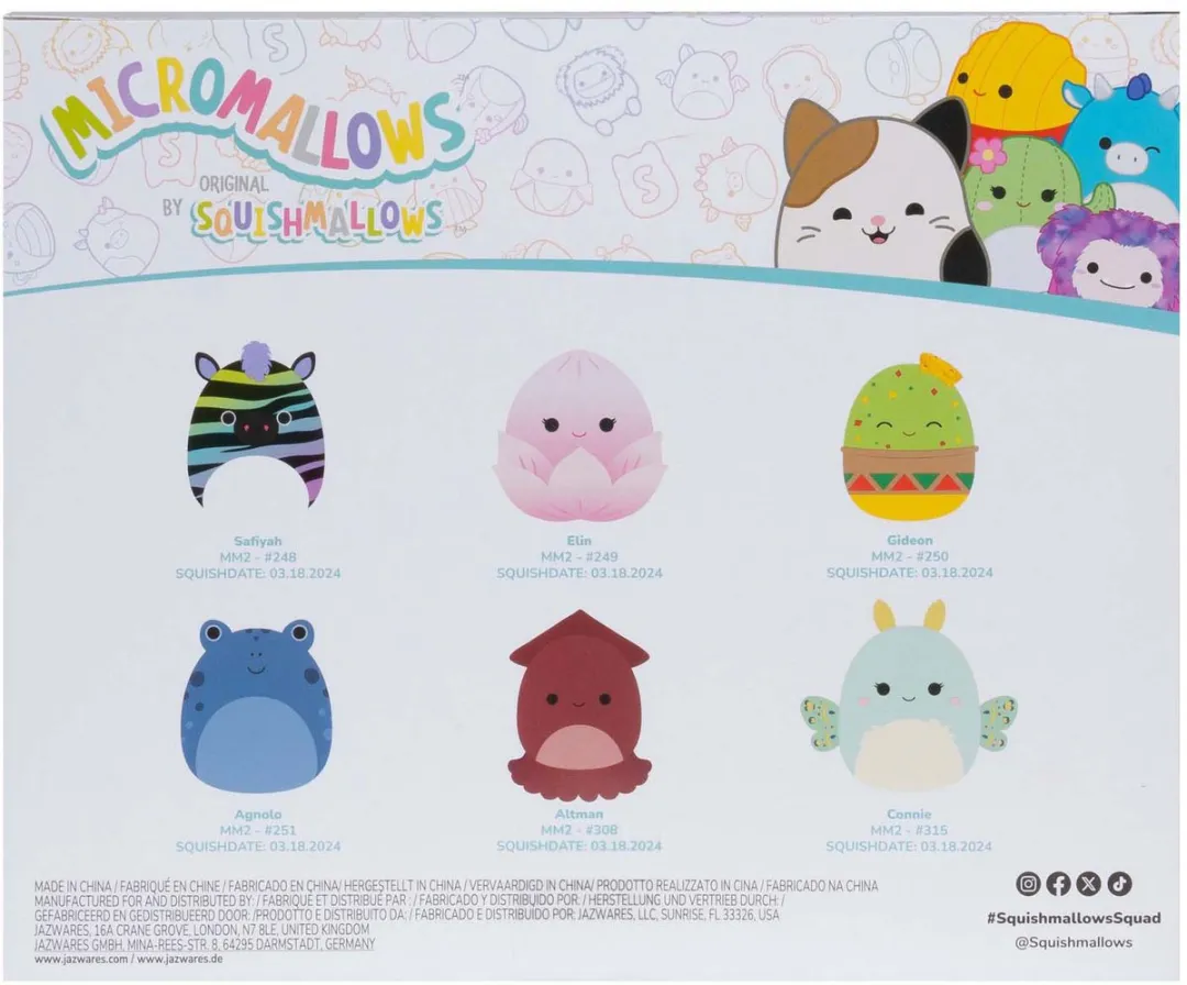 Squishmallows Micromallows 6-Pack - Multi