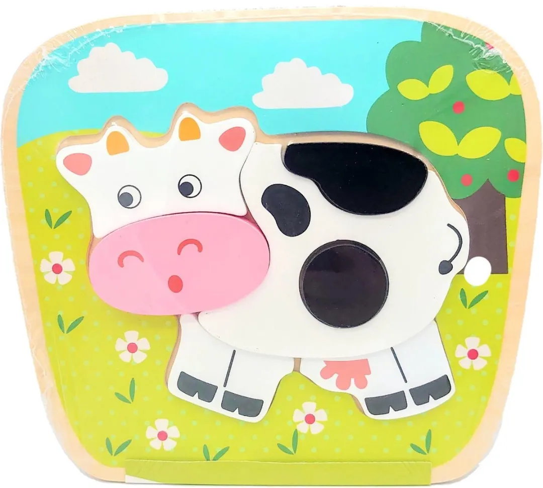 Simply for Kids Houten Vormenpuzzel Koe SG39004