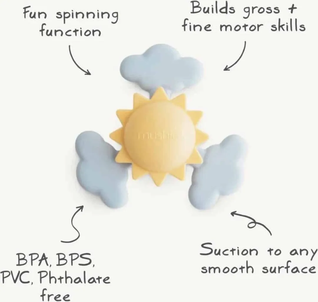 Mushie Babyspeeltje Spinner Sunshine - 3-delig