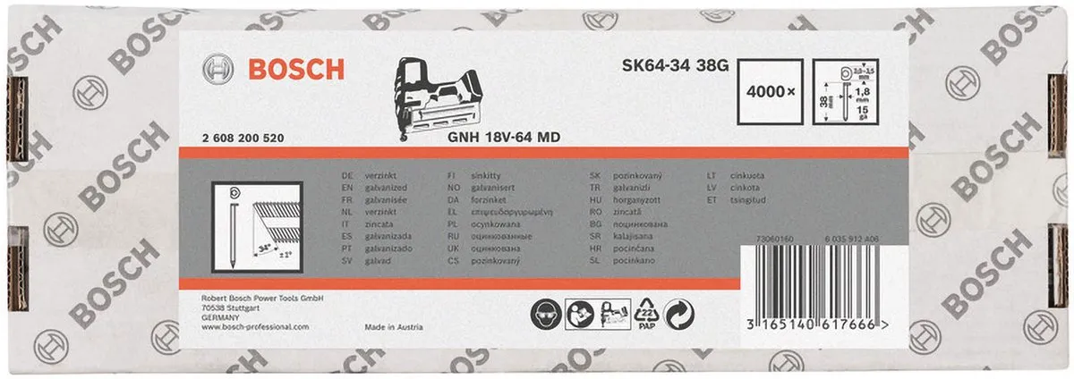Bosch SPIJKER GSK 64-34 38G