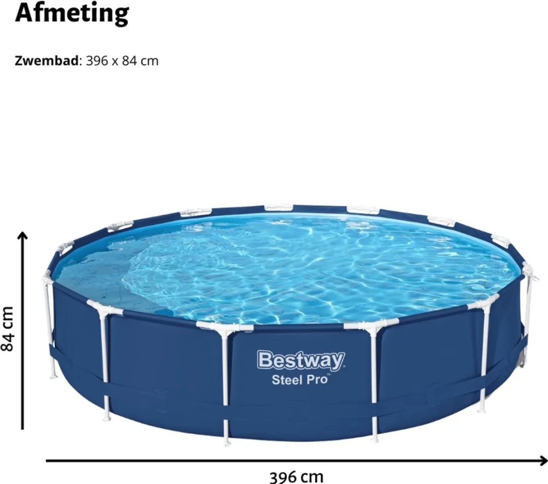 Bestway Steel Pro Zwembad 396x84cm - Blauw - 8680L - afbeelding 6 van 6