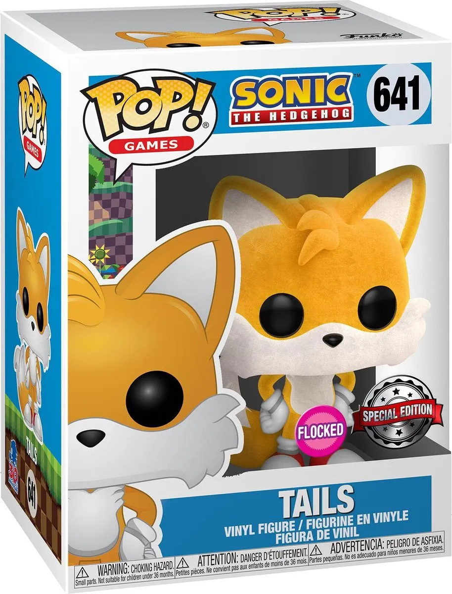 Funko Pop! Sonic the Hedgehog Tails Flocked #641