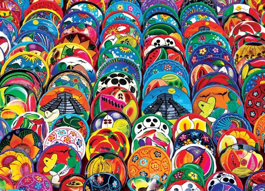 Eurographics Mexican Ceramic Plates Puzzel 1000 Stuks - Meerkleurig