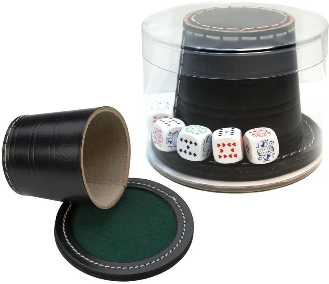 HOT Games Pokerbeker Leder 9cm