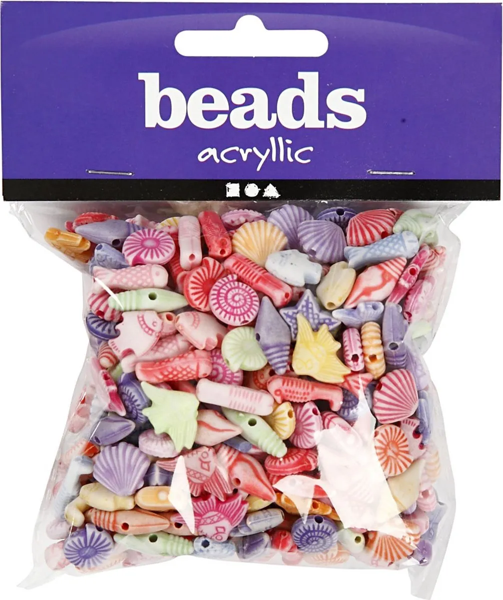 Creativ Company Plastic Zeedieren Kralen 9-12mm - 380 Stuks
