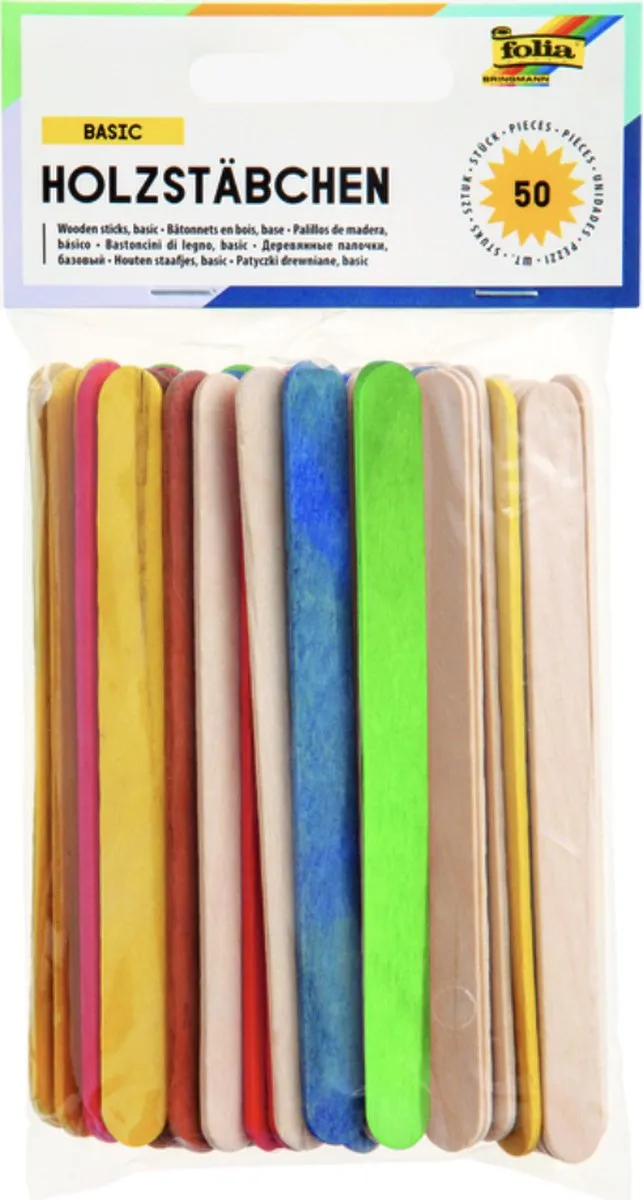 Folia Houten Stokjes Assorti