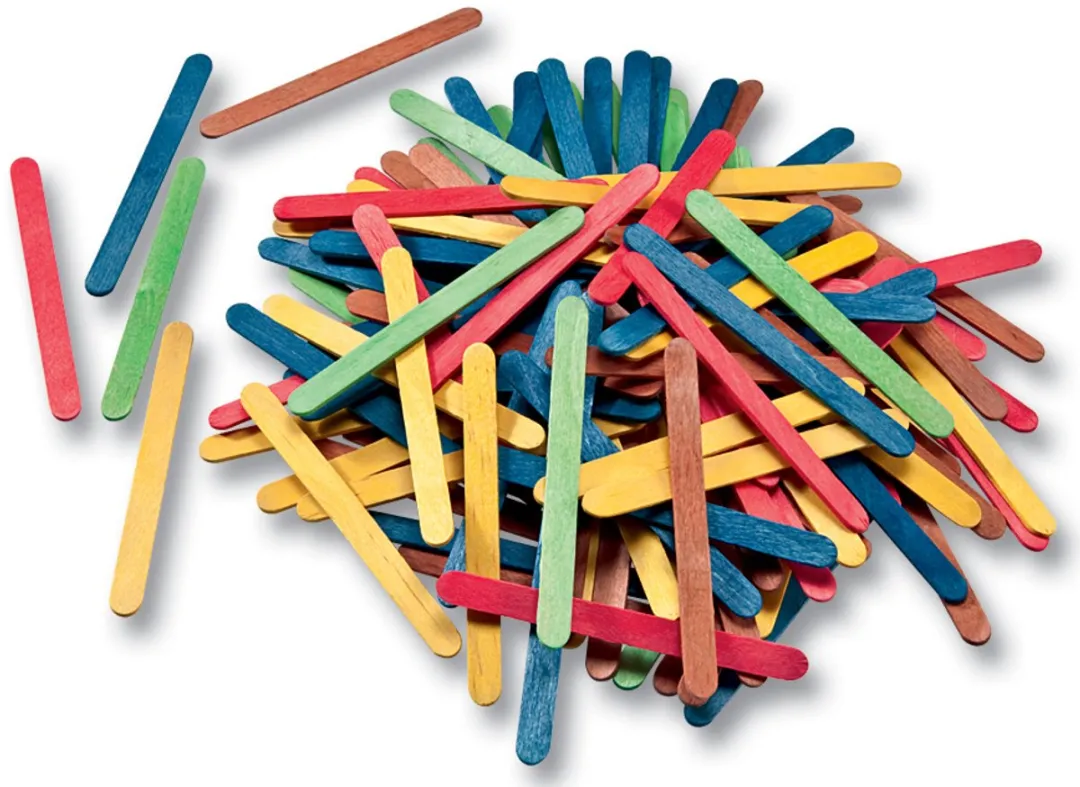 Folia Houten Stokjes Assorti - 50 Stuks