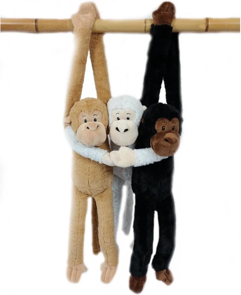 PIA Soft Toys Hang Aap - 69cm - Licht bruin