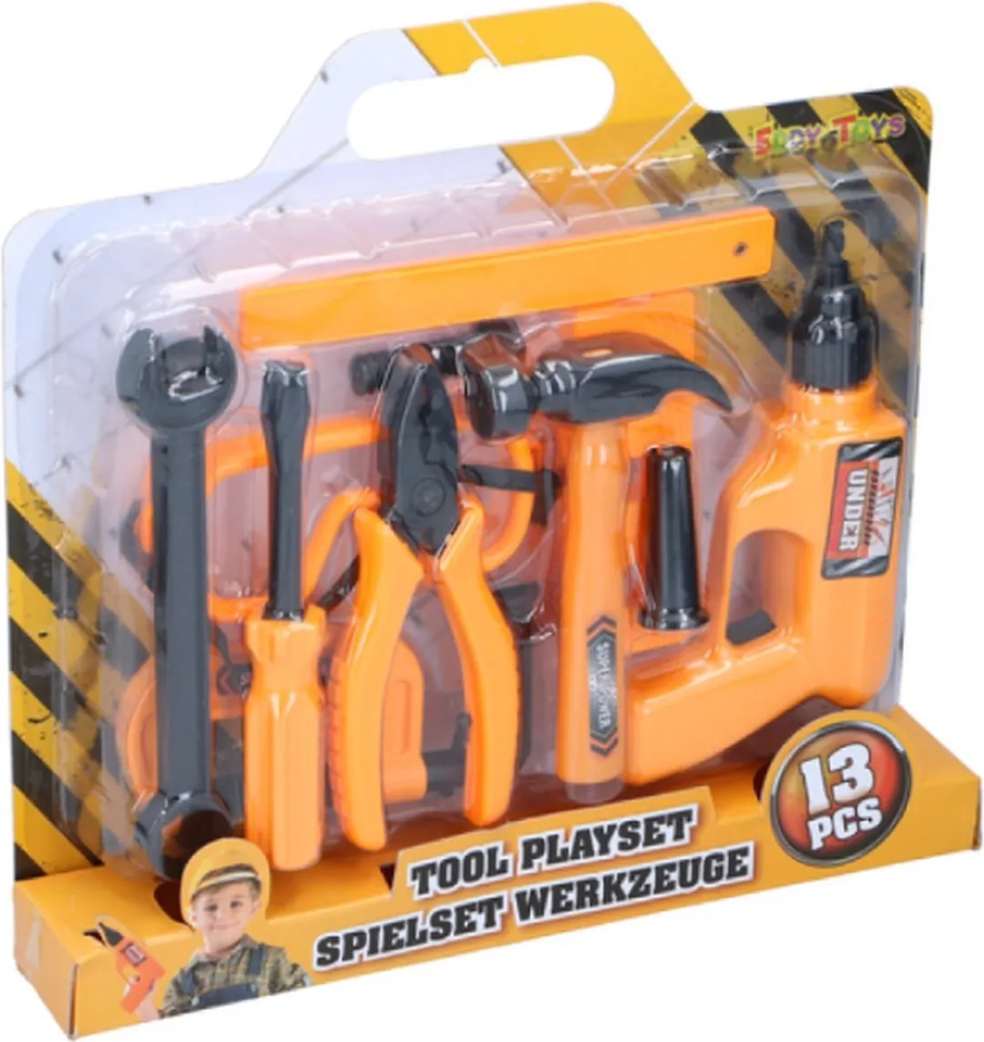 Eddy Toys Kinder Gereedschapsset 13-delig