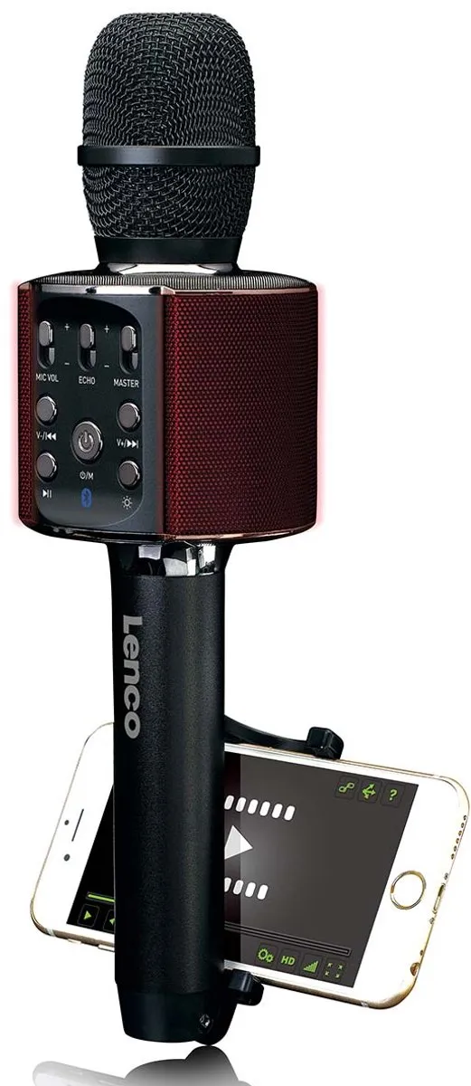 Lenco BMC-090BK Karaoke Microfoon - Bluetooth Speaker - Zwart