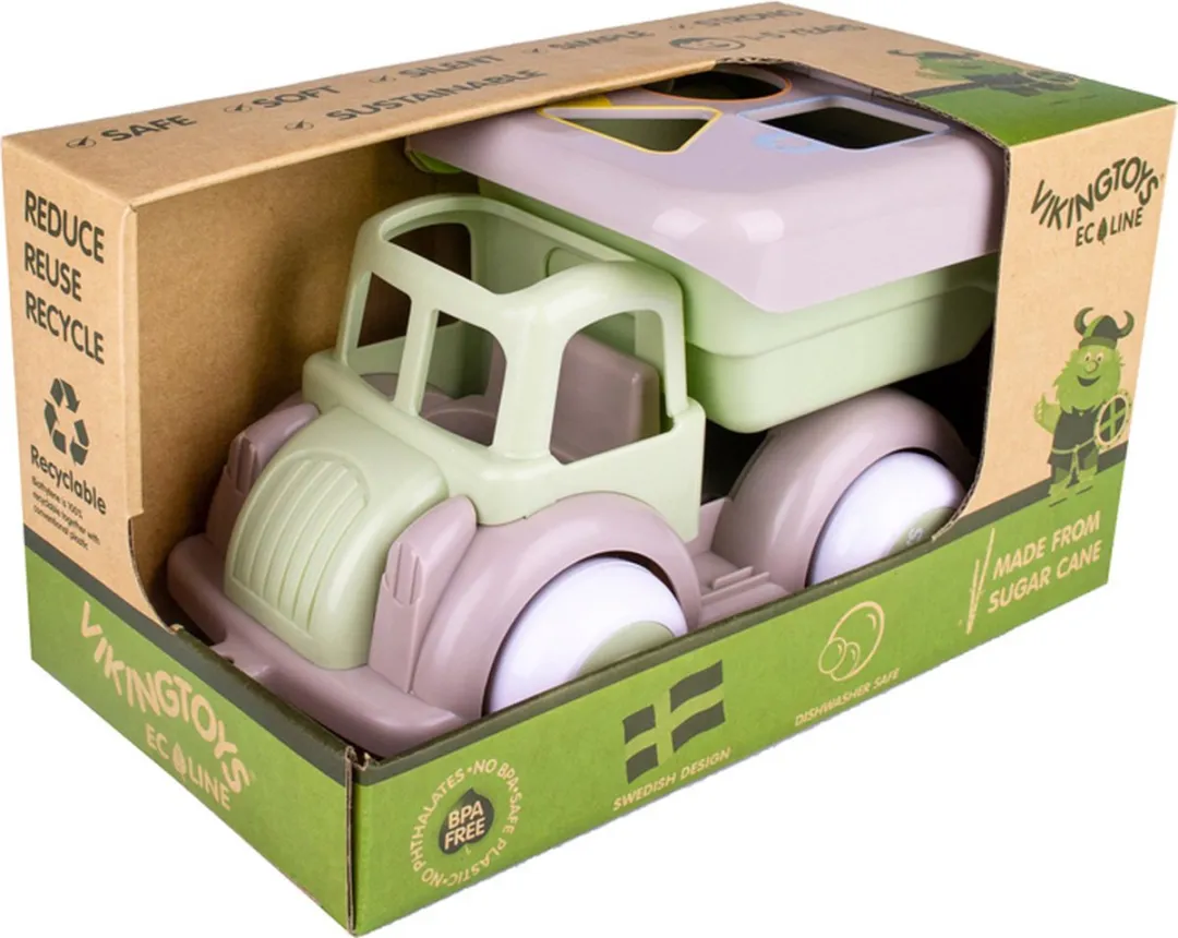 Viking Toys Ecoline Vuilniswagen Speelset 20-81280 - 4-delig - Groen/Grijs