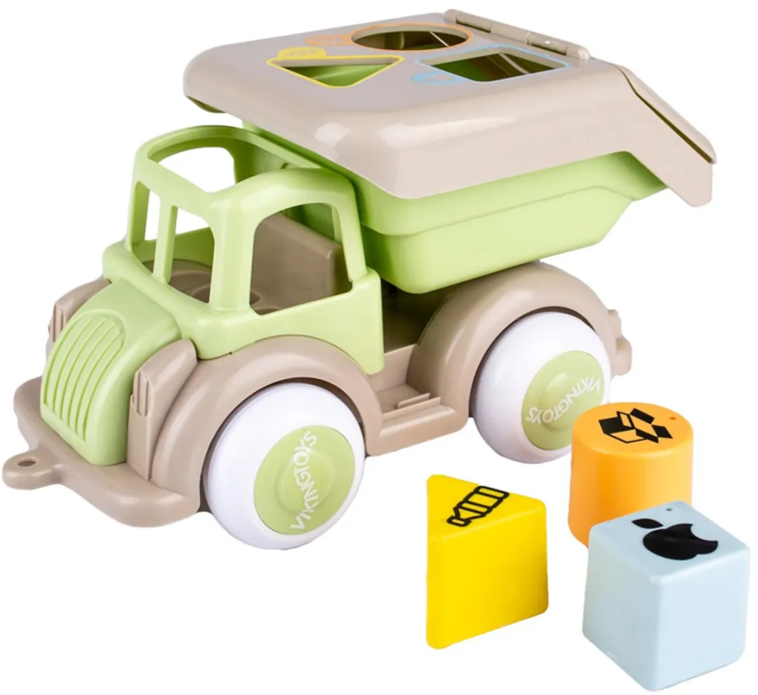 Viking Toys Ecoline Vuilniswagen Speelset 20-81280 - 4-delig - Groen/Grijs
