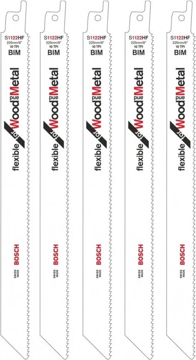 Bosch Reciprozaagblad S 1122 HF Hout/Metalen
