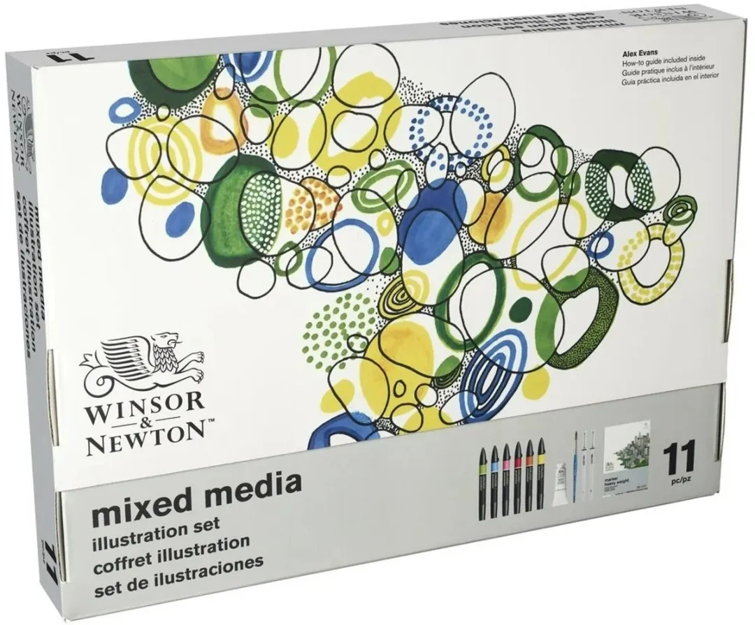 Winsor & Newton Mixed Media Illustration Set 0290180 - 11-delig Multi