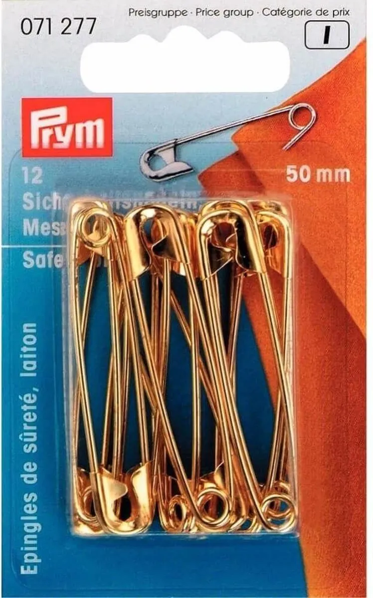 Prym Veiligheidsspeld Nr3 - 50mm - Gouddor