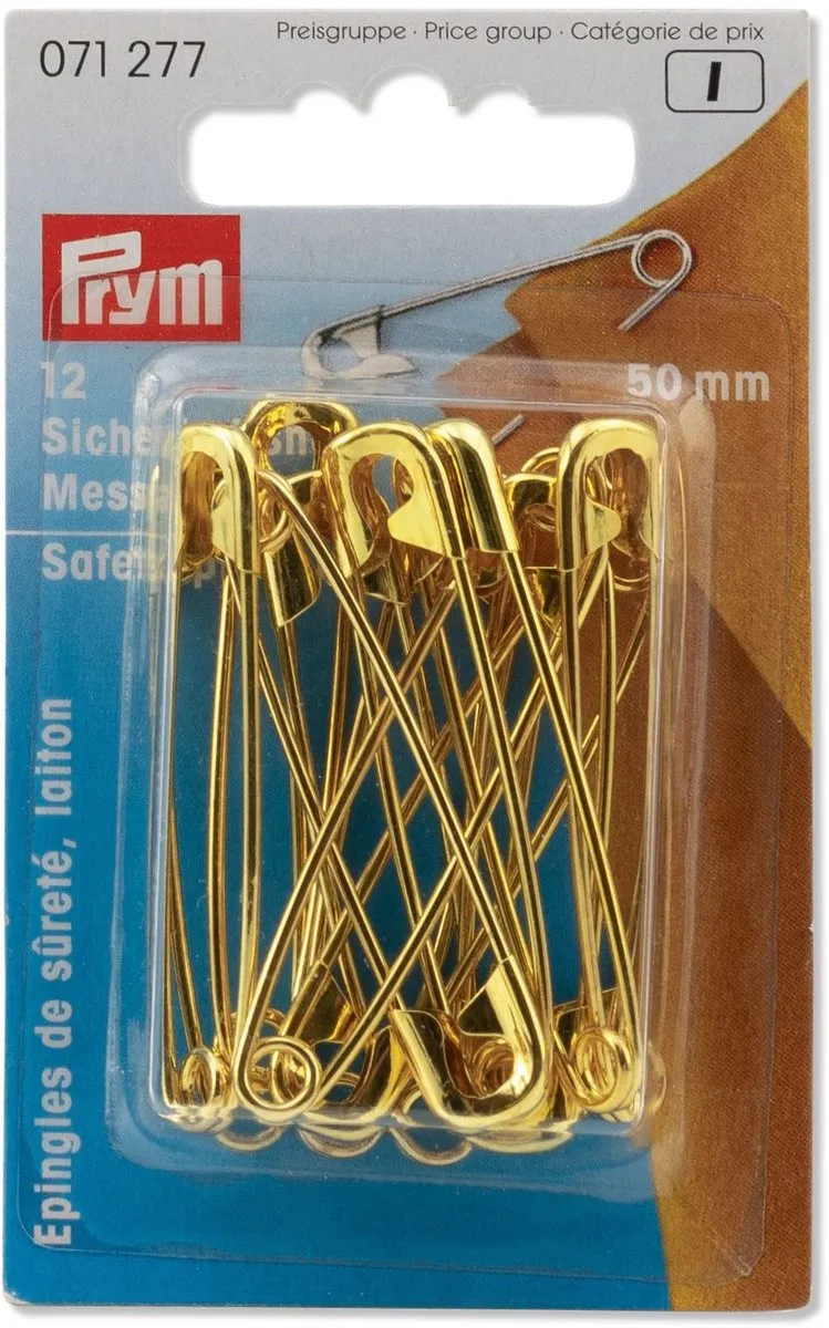 Prym Veiligheidsspeld Nr3 - 50mm - Gouddor