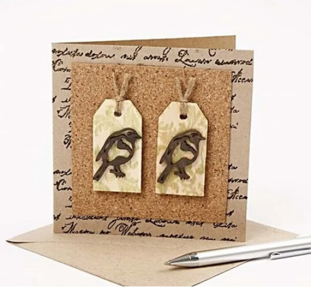 Creativ Company Kaarten & Enveloppen 12,5x12,5cm - Bruin - 10 Stuks