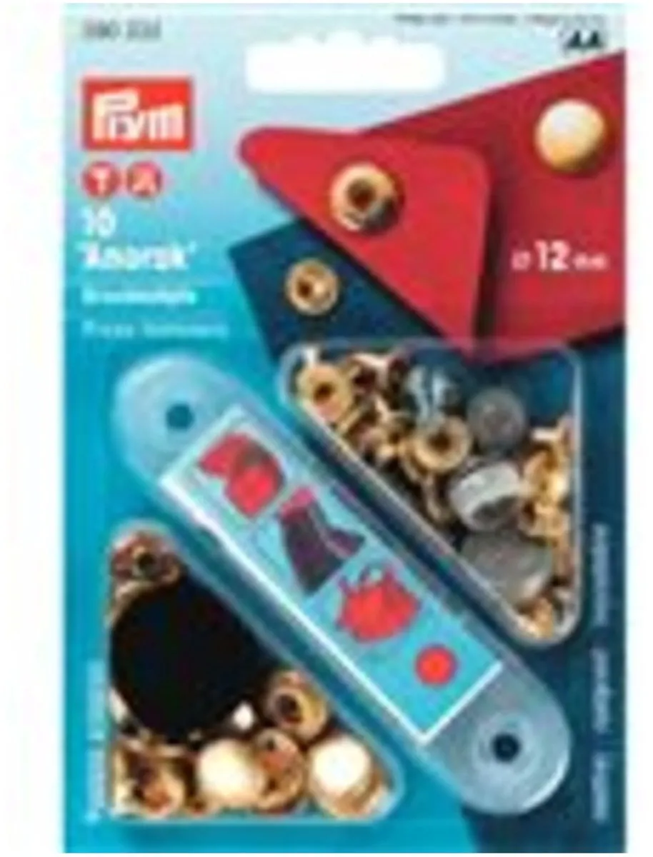 Prym Naaivrijdrukknopen Anorak 12mm - Goudkleurig - 10 Stuks