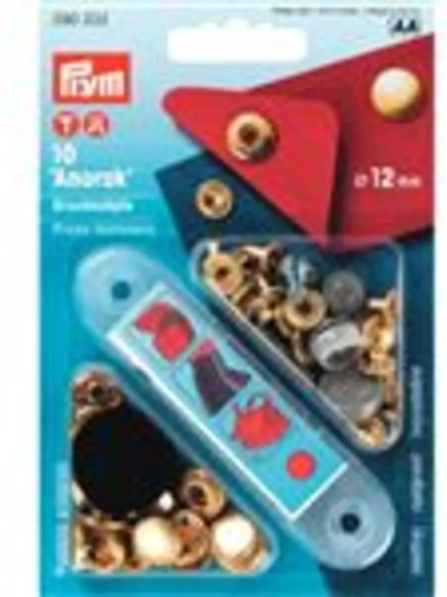 Prym Naaivrijdrukknopen Anorak 12mm - Goudkleurig - 10 Stuks