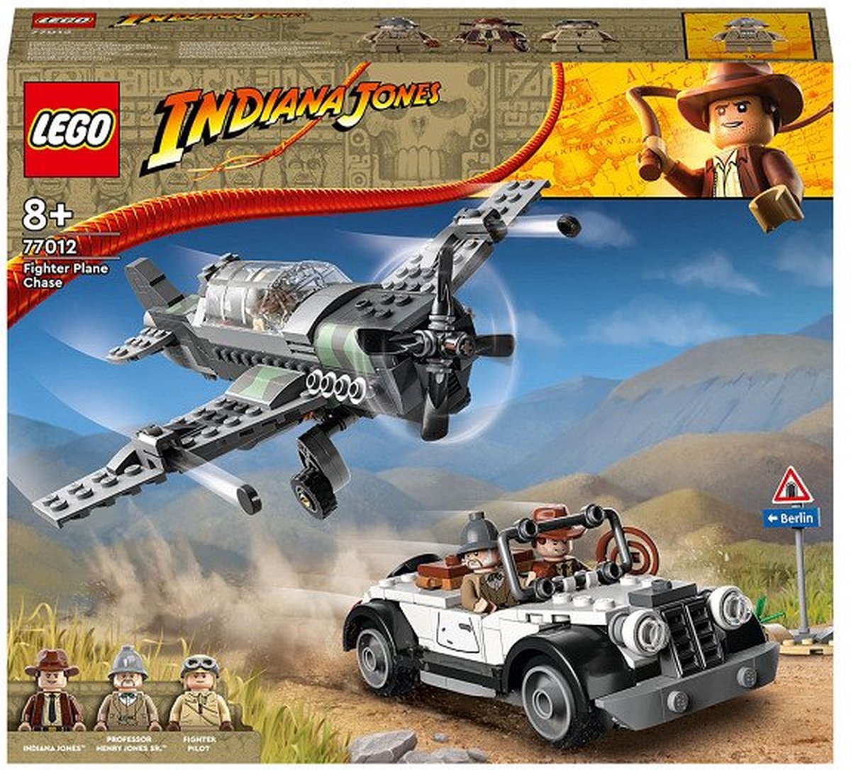 LEGO Indiana Jones Gevechtsvliegtuig Achtervolging Vliegtuig Speelgoed - 77012