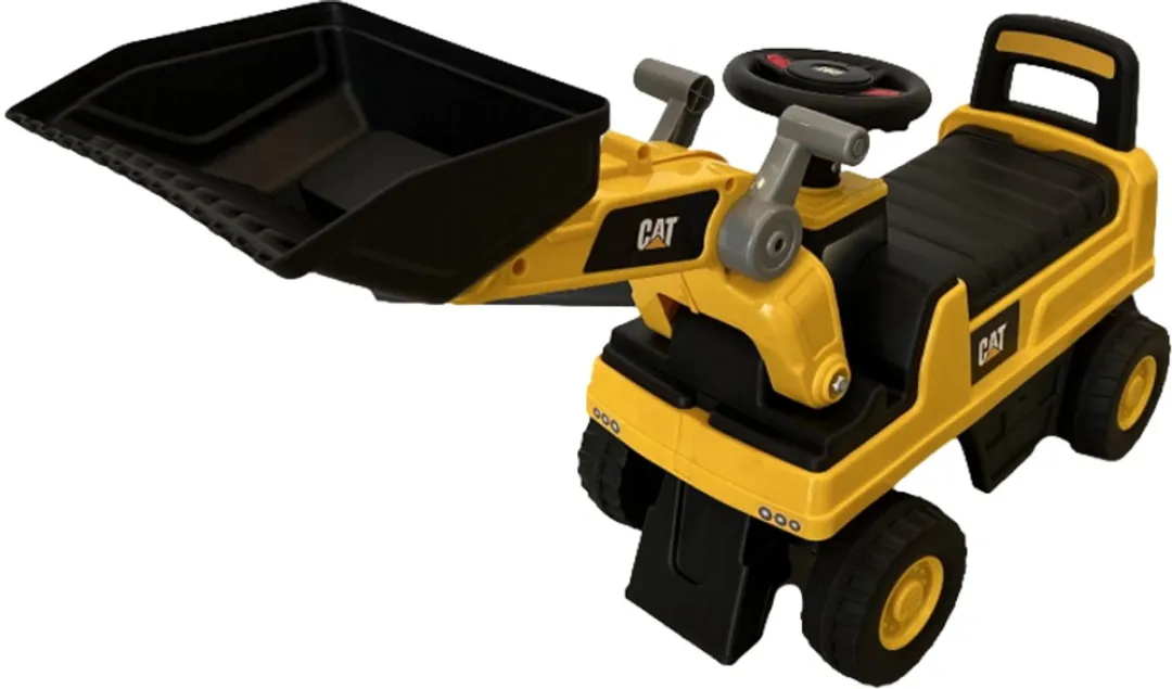 Eco Toys CAT Shovel Loopauto Geel/Zwart - Max. 25 kg