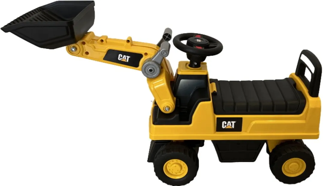 Eco Toys CAT Shovel Loopauto Geel/Zwart - Max. 25 kg