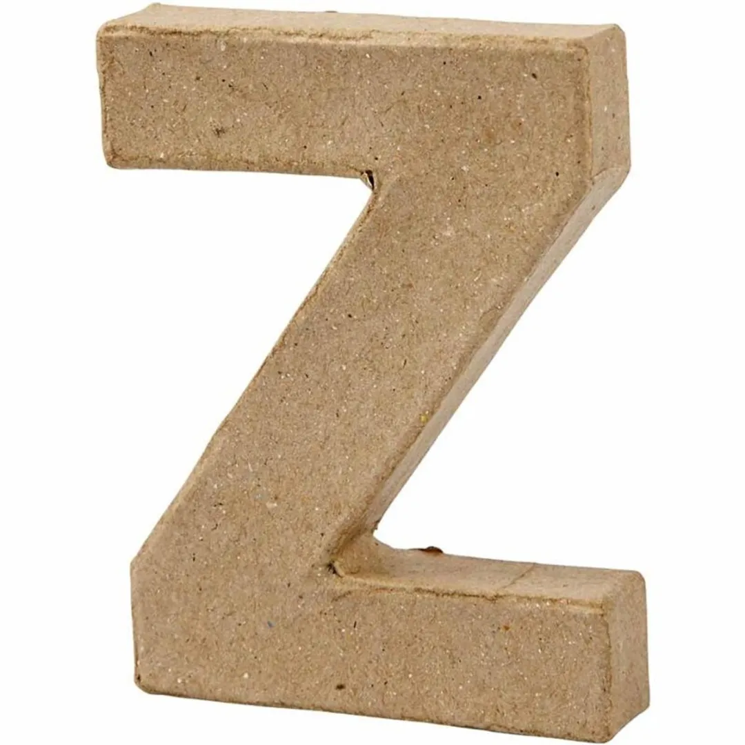 Creativ Company Letter Z Papier-mâché 10cm - Bruin